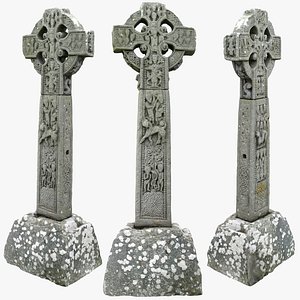 3D celtic stone cross