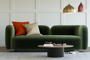 3D japandi interior living room 3d model photorealistic interior modern living room scandinavian interi