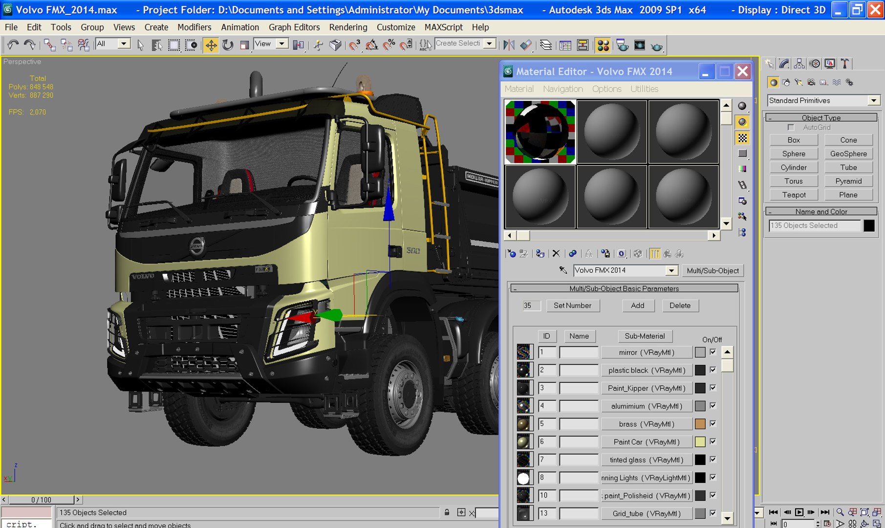 Volvo FMX 2014 Mixer 3D Model $199 - .max .c4d .fbx .ma .obj - Free3D