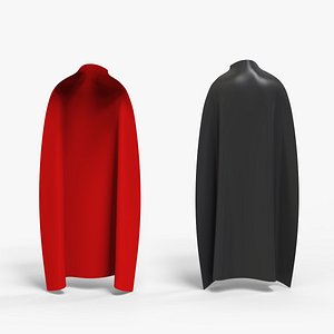 Open-Collar Shadow Cape - 2 Sided Color