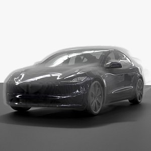 Tesla Model 3 Airflow Simulation PBR VDB Animated For Blender 3D model