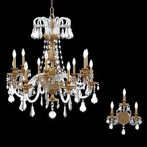 schonbek isabelle chandelier 3d model