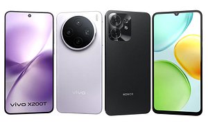3D Vivo X200T Seaside Lilac And Honor X6D Midnight Black