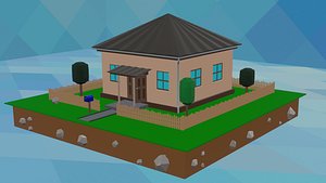 3D cartoon house interior