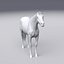 Horse White with Fur