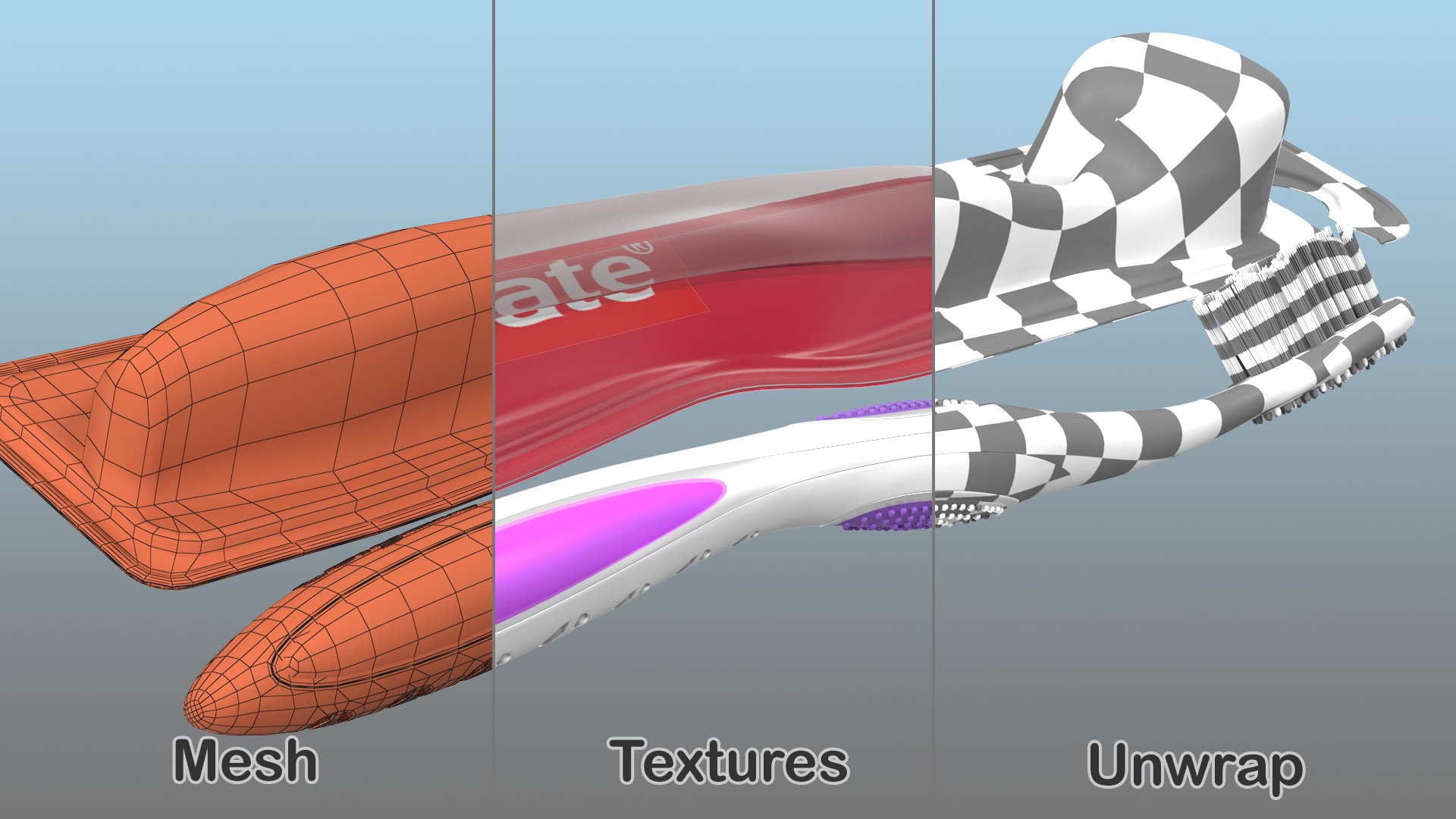 Colgate Toothbrush With Toothpaste Collection 3D - TurboSquid 2191947