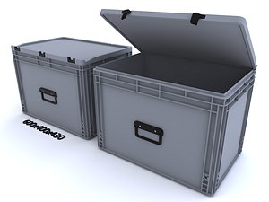 3d plastic container crate model
