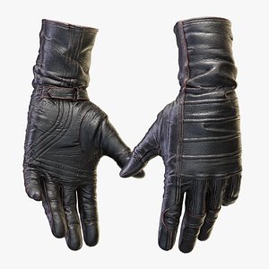 3D leather gloves of Kylo Ren PBR model