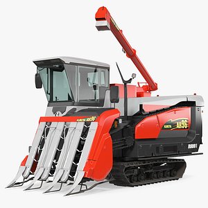 Kubota AR96 Rice Combine Harvester Rigged