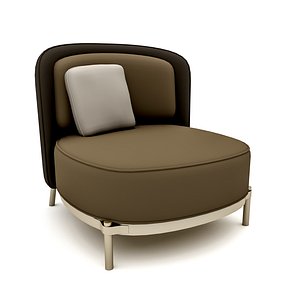 The decorative modern chair 02 Low-poly 3D model
