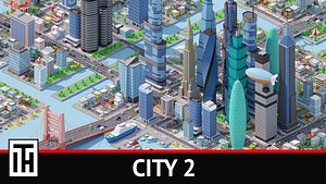 tile pack city buildings 3D model