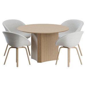 Mat Armchair Bue Table by Normann Copenhagen 3D model