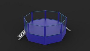 Modern MMA Ring 3D model 3D model