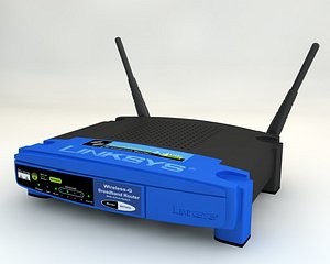 linksys broadband router 3d model