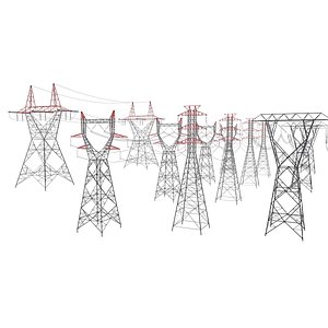 Electrical Power Line collection 3D model