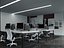 Escena del vestíbulo de recepción de una empresa moderna