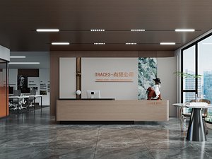 3D model Modern Company Reception Lobby Scene