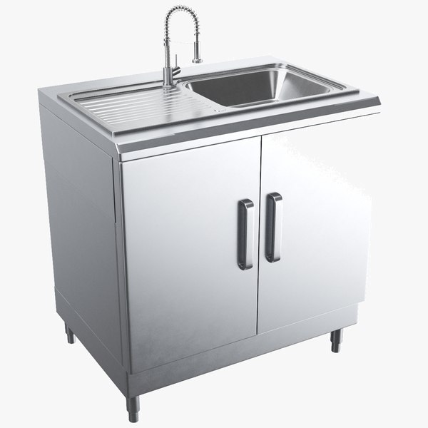 modelo 3d Fregadero de cocina comercial - TurboSquid 1510316