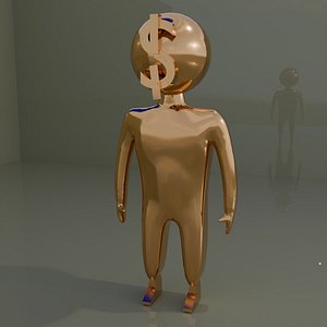 3D Money golden character
