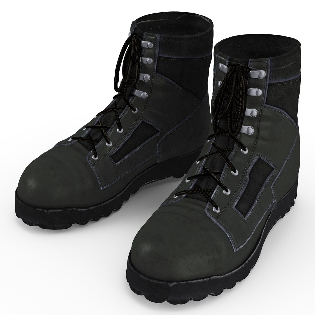 Tactical Boots 3D model preview