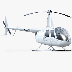 3d robinson r-44 helicopter