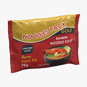 3D Noodles Pack 02 Low Poly