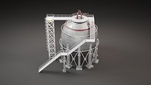 3D model Gas Storage Tank Pressure Vessle