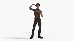Wild West Chuck Western Low-poly