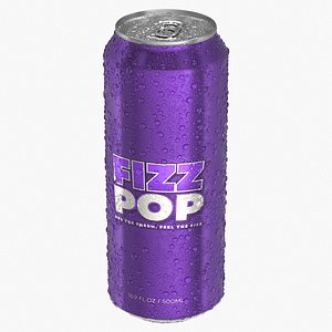 Standard Soda Can With Droplets 500ml V2