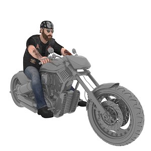 rigged biker model