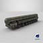 Dongfeng DF-61 Rigged Mobile Intercontinental Ballistic Missile PBR 3D model