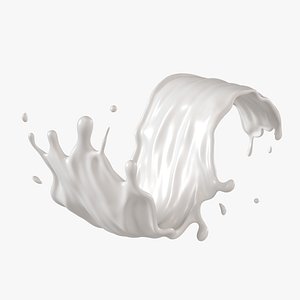 3D Splash Milk Fluid 20 model