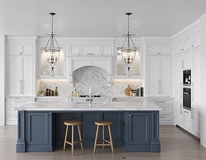 3D Classic kitchen 8