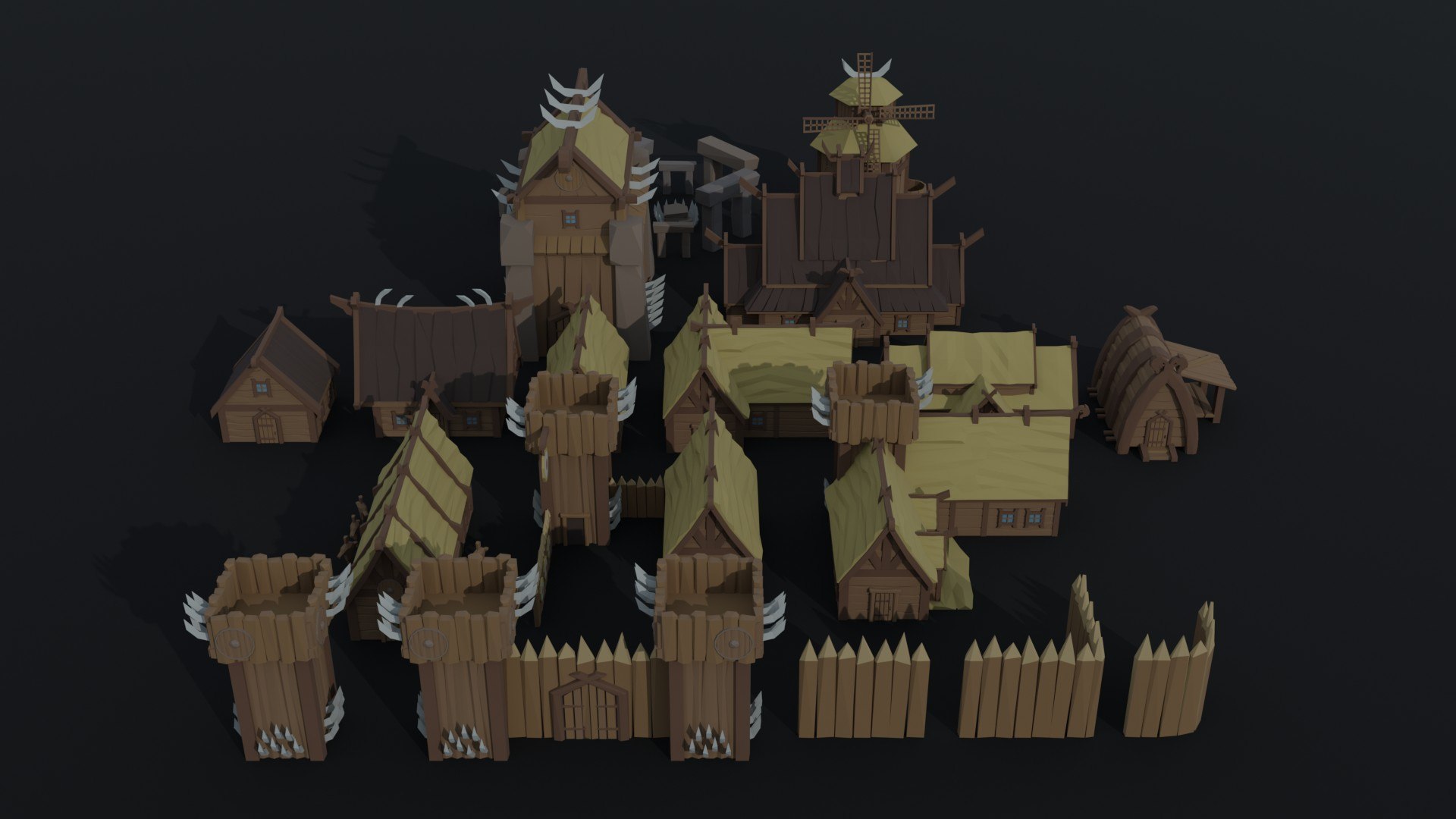 3D Low-poly Cartoon Fantasy Citys Asset Polygonal Style - TurboSquid ...