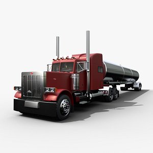 Red Peterbilt 389 truck at lowa 80 truck stop