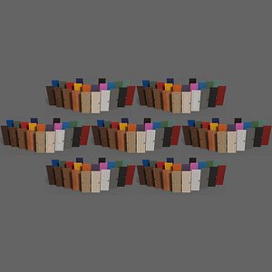 3D PBR Wood Door A model