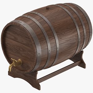 Wooden Wine Barrel 03