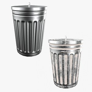 Trash Bin Low Poly Combo 2.0