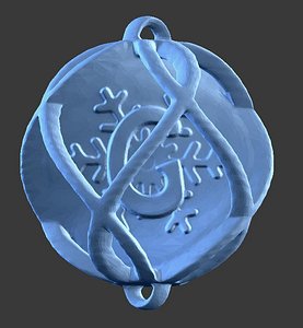 3d obj alphabetic christmas ornament