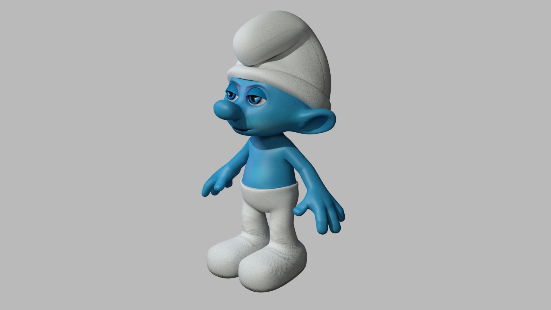 3ds Max Clumsy - Smurfs Modeled