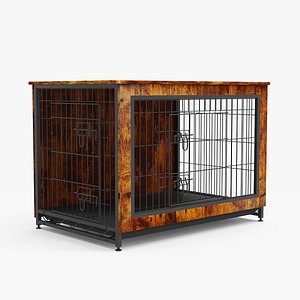 3D Wooden Dog Crate Furniture model
