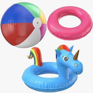 Three Detailed Pool Toys