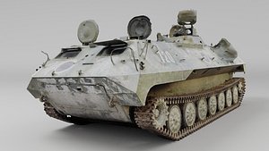 russian MT-LB literally multi-purpose towing vehicle destroyed by Ukrainian army 3D model
