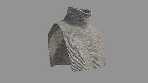 Scarf - High Neck Collar 3D model