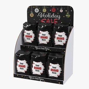 Holidays Coffee Sale Display 3D model