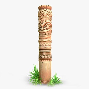 3D Stylized Wood Totem 9