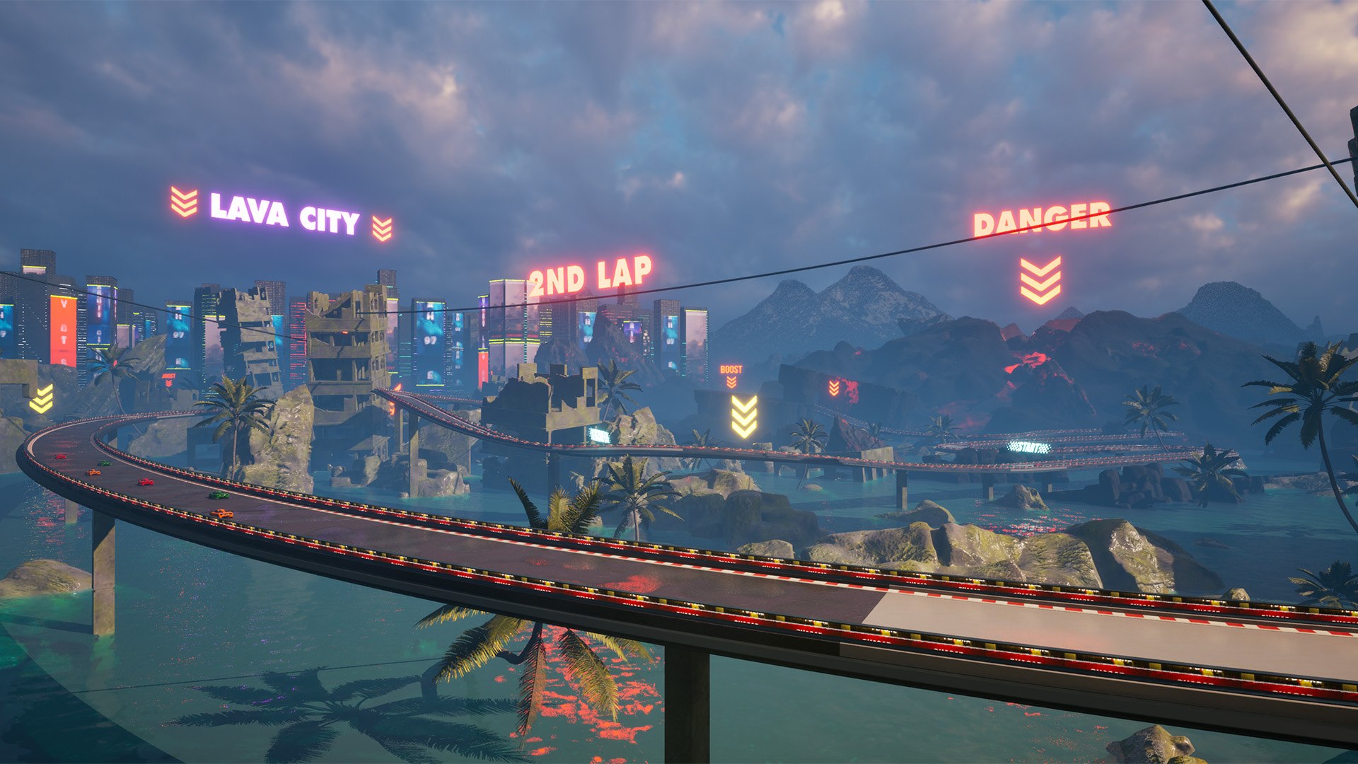Cyberpunk City and Jungle Volcanic Race Course Environment 3D model https://p.turbosquid.com/ts-thumb/n5/jSP0up/Dm/000/jpg/1756911000/1920x1080/fit_q87/df696163a3e2ab0fdffdd1dcbced944a7defb0e3/000.jpg