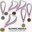 olympic medals 03 3D model
