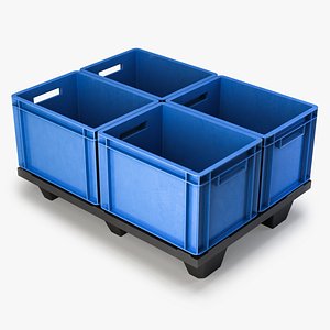 Plastic Pallet with Boxes