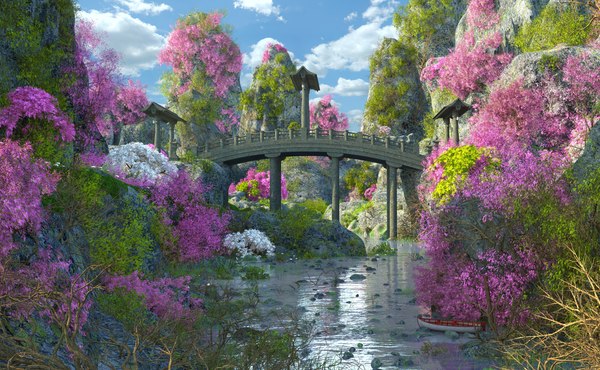 Fantasy Japanese Forest River model